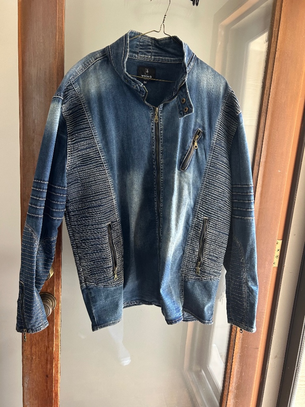 Moto denim jacket
